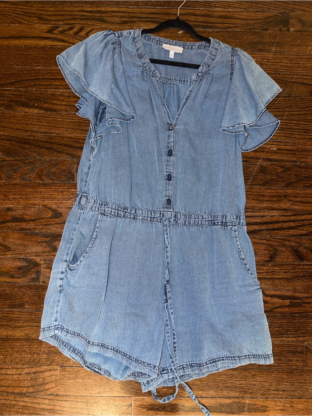 Michael Stars Light Denim Button-Front Romper